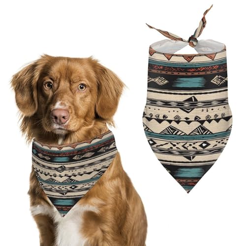 Premium Haustier-Schal, Indianer-Muster, weich, atmungsaktiv, Dreieckstuch für Hunde und Katzen, perfekt für den Alltag oder besondere Anlässe von YKUDBN