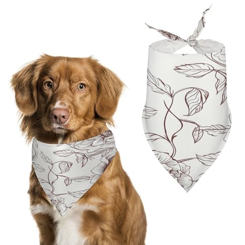 Premium-Haustier-Schal, Linien-Blumen-Design, weich, atmungsaktiv, Dreieckstuch für Hunde und Katzen, perfekt für den täglichen Gebrauch oder besondere Anlässe Premium-Haustier-Schal, Linien-Blumen-Design, weich, atmungsaktiv, Dreieckstuch für Hunde und Katzen, perfekt für den täglichen Gebrauch oder besondere Anlässe von YKUDBN