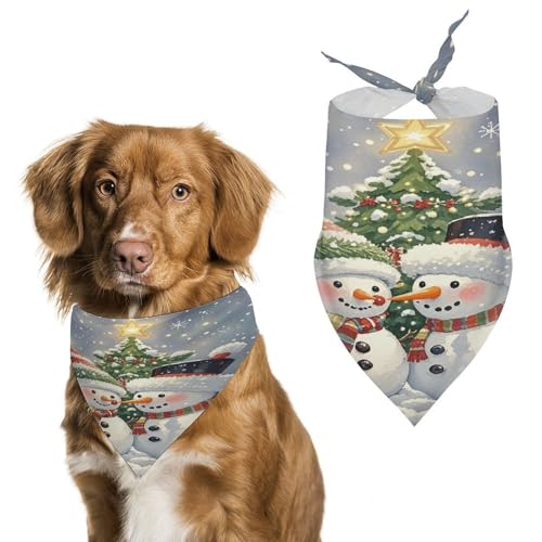 Premium-Haustier-Schal, süßer Schneemann-Druck, weich und atmungsaktiv, Dreieckstuch für Hunde und Katzen, perfekt für den Alltag oder besondere Anlässe Premium-Haustier-Schal, süßer Schneemann-Druck, weich und atmungsaktiv, Dreieckstuch für Hunde und Katzen, perfekt für den Alltag oder besondere Anlässe von YKUDBN