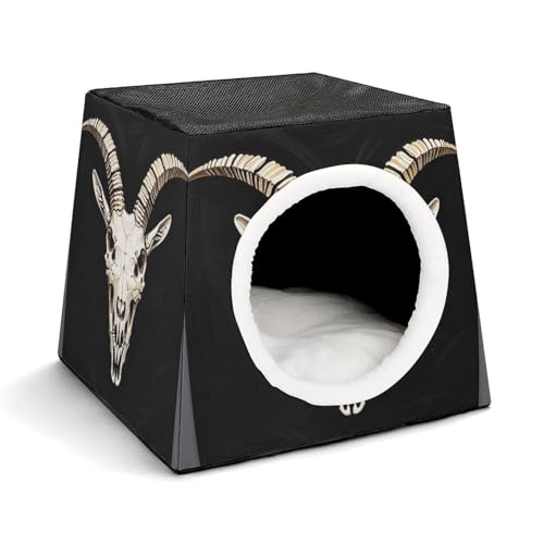 YKUDBN Cozy Capsule Pet Nest for Small Cats and Dogs, A Gothic Goat Skull Print Portable Pet Nest Small Pet Nest Capsule Design Pet Nest Small Animal Nest YKUDBN Cozy Capsule Pet Nest for Small Cats and Dogs, A Gothic Goat Skull Print Portable Pet Nest Small Pet Nest Capsule Design Pet Nest Small Animal Nest von YKUDBN