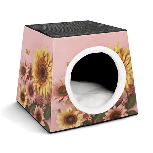 YKUDBN Cozy Capsule Pet Nest for Small Cats and Dogs, Big Sunflower on Background Print Portable Pet Nest Small Pet Nest Capsule Design Pet Nest Small Animal Nest YKUDBN Cozy Capsule Pet Nest for Small Cats and Dogs, Big Sunflower on Background Print Portable Pet Nest Small Pet Nest Capsule Design Pet Nest Small Animal Nest von YKUDBN