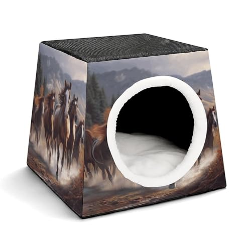 YKUDBN Cozy Capsule Pet Nest for Small Cats and Dogs, Horses Print Portable Pet Nest Small Pet Nest Capsule Design Pet Nest Small Animal Nest YKUDBN Cozy Capsule Pet Nest for Small Cats and Dogs, Horses Print Portable Pet Nest Small Pet Nest Capsule Design Pet Nest Small Animal Nest von YKUDBN