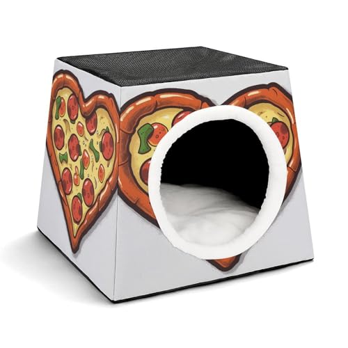 YKUDBN Cozy Capsule Pet Nest for Small Cats and Dogs, I Love Pizza Heart Print Portable Pet Nest Small Pet Nest Capsule Design Pet Nest Small Animal Nest YKUDBN Cozy Capsule Pet Nest for Small Cats and Dogs, I Love Pizza Heart Print Portable Pet Nest Small Pet Nest Capsule Design Pet Nest Small Animal Nest von YKUDBN