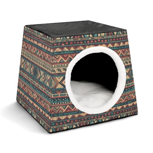YKUDBN Cozy Capsule Pet Nest for Small Cats and Dogs, Indianer-Print Portable Pet Nest Small Pet Nest Capsule Design Pet Nest Small Animal Nest YKUDBN Cozy Capsule Pet Nest for Small Cats and Dogs, Indianer-Print Portable Pet Nest Small Pet Nest Capsule Design Pet Nest Small Animal Nest von YKUDBN