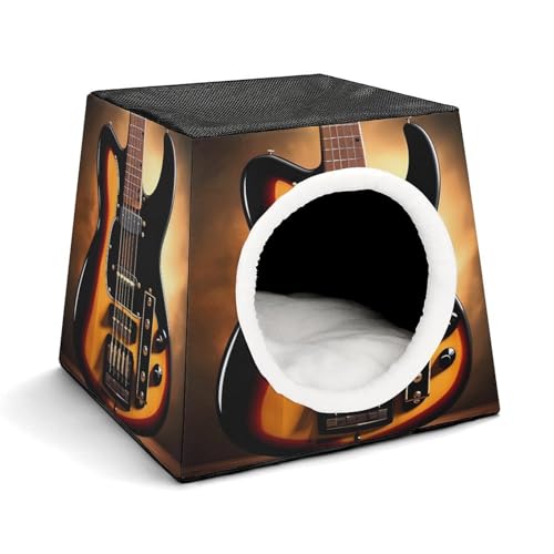 YKUDBN Cozy Capsule Pet Nest for Small Cats and Dogs, Instrumental Guitar Print Portable Pet Nest Small Pet Nest Capsule Design Pet Nest Small Animal Nest YKUDBN Cozy Capsule Pet Nest for Small Cats and Dogs, Instrumental Guitar Print Portable Pet Nest Small Pet Nest Capsule Design Pet Nest Small Animal Nest von YKUDBN
