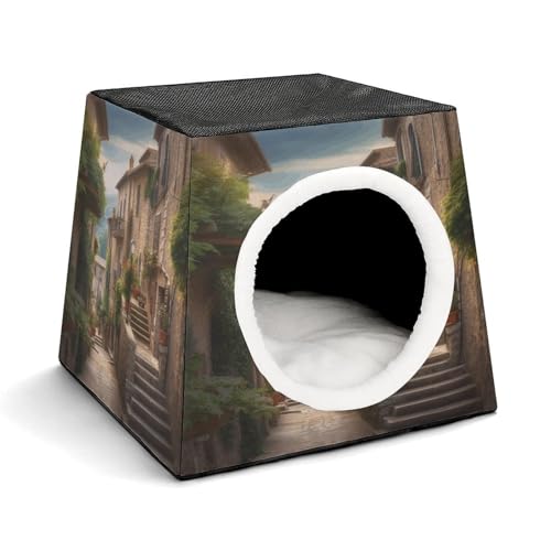 YKUDBN Cozy Capsule Pet Nest for Small Cats and Dogs, Italy Toskana Print Portable Pet Nest Small Pet Nest Capsule Design Pet Nest Small Animal Nest YKUDBN Cozy Capsule Pet Nest for Small Cats and Dogs, Italy Toskana Print Portable Pet Nest Small Pet Nest Capsule Design Pet Nest Small Animal Nest von YKUDBN