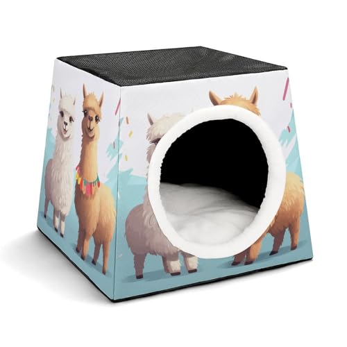 YKUDBN Cozy Capsule Pet Nest for Small Cats and Dogs, Lama Alpaka Print Portable Pet Nest Small Pet Nest Capsule Design Pet Nest Small Animal Nest YKUDBN Cozy Capsule Pet Nest for Small Cats and Dogs, Lama Alpaka Print Portable Pet Nest Small Pet Nest Capsule Design Pet Nest Small Animal Nest von YKUDBN