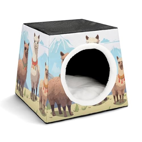 YKUDBN Cozy Capsule Pet Nest for Small Cats and Dogs, Lama and Alpaca Print Portable Pet Nest Small Pet Nest Capsule Design Pet Nest Small Animal Nest YKUDBN Cozy Capsule Pet Nest for Small Cats and Dogs, Lama and Alpaca Print Portable Pet Nest Small Pet Nest Capsule Design Pet Nest Small Animal Nest von YKUDBN