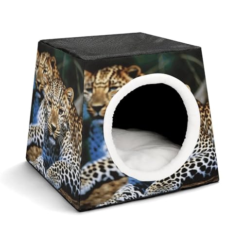 YKUDBN Cozy Capsule Pet Nest for Small Cats and Dogs, Leopard Print Portable Pet Nest Small Pet Nest Capsule Design Pet Nest Small Animal Nest YKUDBN Cozy Capsule Pet Nest for Small Cats and Dogs, Leopard Print Portable Pet Nest Small Pet Nest Capsule Design Pet Nest Small Animal Nest von YKUDBN