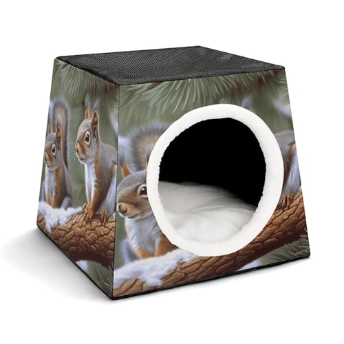 YKUDBN Cozy Capsule Pet Nest for Small Cats and Dogs, Little Squirrel Print Portable Pet Nest Small Pet Nest Capsule Design Pet Nest Small Animal Nest YKUDBN Cozy Capsule Pet Nest for Small Cats and Dogs, Little Squirrel Print Portable Pet Nest Small Pet Nest Capsule Design Pet Nest Small Animal Nest von YKUDBN