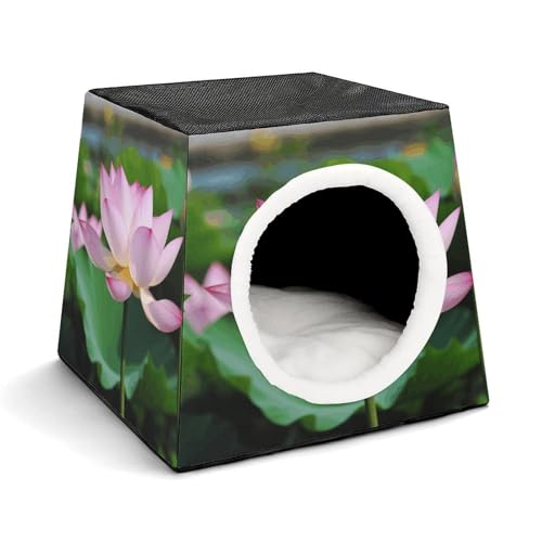 YKUDBN Cozy Capsule Pet Nest for Small Cats and Dogs, Lotus Print Portable Pet Nest Small Pet Nest Capsule Design Pet Nest Small Animal Nest YKUDBN Cozy Capsule Pet Nest for Small Cats and Dogs, Lotus Print Portable Pet Nest Small Pet Nest Capsule Design Pet Nest Small Animal Nest von YKUDBN