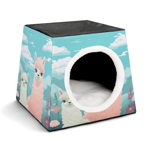 YKUDBN Cozy Capsule Pet Nest for Small Cats and Dogs, Lovely Alpaca Print Portable Pet Nest Small Pet Nest Capsule Design Pet Nest Small Animal Nest YKUDBN Cozy Capsule Pet Nest for Small Cats and Dogs, Lovely Alpaca Print Portable Pet Nest Small Pet Nest Capsule Design Pet Nest Small Animal Nest von YKUDBN