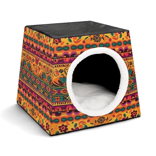YKUDBN Cozy Capsule Pet Nest for Small Cats and Dogs, Mexican Folk Art Boho Print Portable Pet Nest Small Pet Nest Capsule Design Pet Nest Small Animal Nest YKUDBN Cozy Capsule Pet Nest for Small Cats and Dogs, Mexican Folk Art Boho Print Portable Pet Nest Small Pet Nest Capsule Design Pet Nest Small Animal Nest von YKUDBN