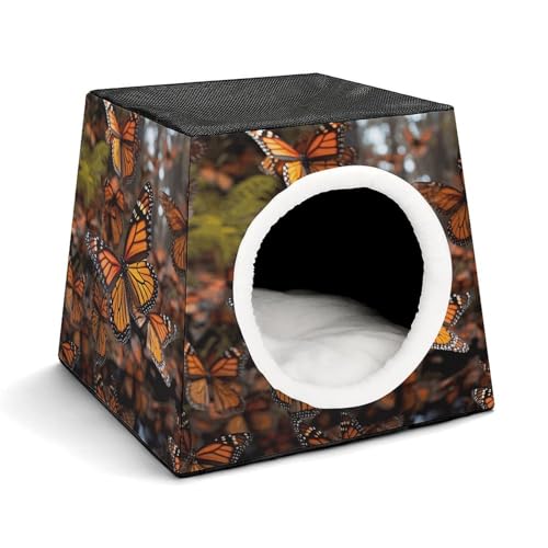 YKUDBN Cozy Capsule Pet Nest for Small Cats and Dogs, Monarch Butterflies Print Portable Pet Nest Small Pet Nest Capsule Design Pet Nest Small Animal Nest YKUDBN Cozy Capsule Pet Nest for Small Cats and Dogs, Monarch Butterflies Print Portable Pet Nest Small Pet Nest Capsule Design Pet Nest Small Animal Nest von YKUDBN