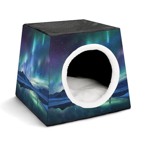 YKUDBN Cozy Capsule Pet Nest for Small Cats and Dogs, Northern Lights Print Portable Pet Nest Small Pet Nest Capsule Design Pet Nest Small Animal Nest YKUDBN Cozy Capsule Pet Nest for Small Cats and Dogs, Northern Lights Print Portable Pet Nest Small Pet Nest Capsule Design Pet Nest Small Animal Nest von YKUDBN