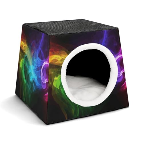 YKUDBN Cozy Capsule Pet Nest for Small Cats and Dogs, Rainbow Smoke Print Portable Pet Nest Small Pet Nest Capsule Design Pet Nest Small Animal Nest YKUDBN Cozy Capsule Pet Nest for Small Cats and Dogs, Rainbow Smoke Print Portable Pet Nest Small Pet Nest Capsule Design Pet Nest Small Animal Nest von YKUDBN