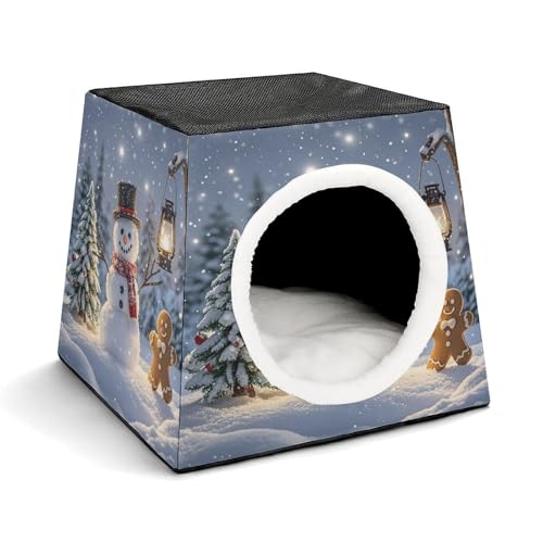 YKUDBN Cozy Capsule Pet Nest for Small Cats and Dogs, Snowman Gingerbread Print Portable Pet Nest Small Pet Nest Capsule Design Pet Nest Small Animal Nest YKUDBN Cozy Capsule Pet Nest for Small Cats and Dogs, Snowman Gingerbread Print Portable Pet Nest Small Pet Nest Capsule Design Pet Nest Small Animal Nest von YKUDBN