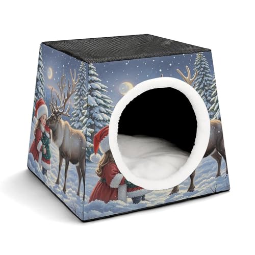 YKUDBN Cozy Capsule Pet Nest for Small Cats and Dogs, Snowy Night Adventure Print Portable Pet Nest Small Pet Nest Capsule Design Pet Nest Small Animal Nest YKUDBN Cozy Capsule Pet Nest for Small Cats and Dogs, Snowy Night Adventure Print Portable Pet Nest Small Pet Nest Capsule Design Pet Nest Small Animal Nest von YKUDBN