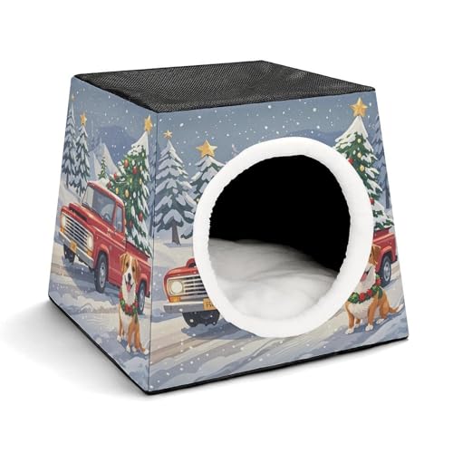 YKUDBN Cozy Capsule Pet Nest for Small Cats and Dogs, Truck Carrying Christmas Tree Print Portable Pet Nest Small Pet Nest Capsule Design Pet Nest Small Animal Nest YKUDBN Cozy Capsule Pet Nest for Small Cats and Dogs, Truck Carrying Christmas Tree Print Portable Pet Nest Small Pet Nest Capsule Design Pet Nest Small Animal Nest von YKUDBN