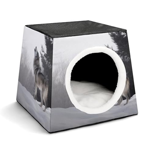 YKUDBN Gemütliche Kapsel Haustiernest für kleine Katzen und Hunde, Heulender Wolf Druck Tragbares Haustiernest Kleines Haustiernest Kapsel-Design Haustiernest Kleintiernest YKUDBN Gemütliche Kapsel Haustiernest für kleine Katzen und Hunde, Heulender Wolf Druck Tragbares Haustiernest Kleines Haustiernest Kapsel-Design Haustiernest Kleintiernest von YKUDBN