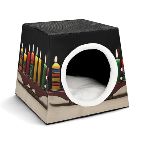 YKUDBN Gemütliche Kapsel Haustiernest für kleine Katzen und Hunde, Kwanzaa Kerzen Druck Tragbares Haustiernest Kleines Haustiernest Kapsel-Design Haustiernest Kleintiernest YKUDBN Gemütliche Kapsel Haustiernest für kleine Katzen und Hunde, Kwanzaa Kerzen Druck Tragbares Haustiernest Kleines Haustiernest Kapsel-Design Haustiernest Kleintiernest von YKUDBN