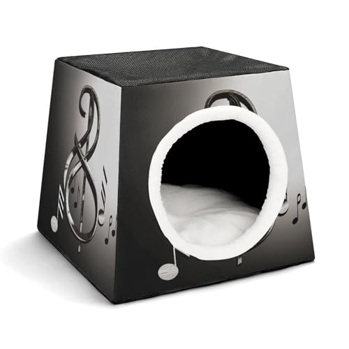 YKUDBN Gemütliche Kapsel Haustiernest für kleine Katzen und Hunde, Musik-Symbol-Druck, tragbares Haustiernest kleines Haustiernest Kapsel-Design Haustiernest Kleintiernest YKUDBN Gemütliche Kapsel Haustiernest für kleine Katzen und Hunde, Musik-Symbol-Druck, tragbares Haustiernest kleines Haustiernest Kapsel-Design Haustiernest Kleintiernest von YKUDBN