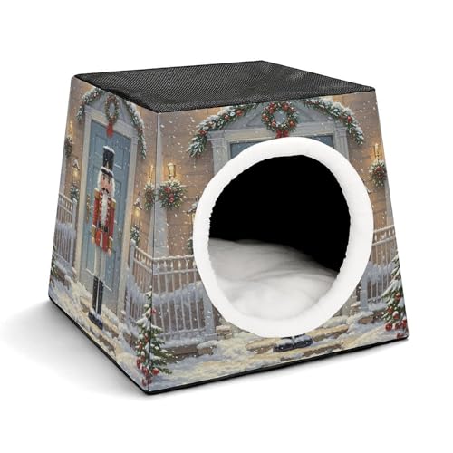 YKUDBN Gemütliche Kapsel Haustiernest für kleine Katzen und Hunde, Vintage Nussknacker Druck Tragbares Haustiernest Kleines Haustiernest Kapsel-Design Haustiernest Kleintiernest YKUDBN Gemütliche Kapsel Haustiernest für kleine Katzen und Hunde, Vintage Nussknacker Druck Tragbares Haustiernest Kleines Haustiernest Kapsel-Design Haustiernest Kleintiernest von YKUDBN