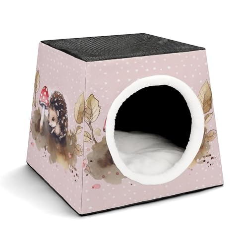 YKUDBN Gemütliches Kapsel-Haustiernest für kleine Katzen und Hunde, Igel, Aquarellmalerei, Druck, tragbares Haustiernest, kleines Haustiernest, Kapsel-Design, Haustiernest, Kleintiernest YKUDBN Gemütliches Kapsel-Haustiernest für kleine Katzen und Hunde, Igel, Aquarellmalerei, Druck, tragbares Haustiernest, kleines Haustiernest, Kapsel-Design, Haustiernest, Kleintiernest von YKUDBN