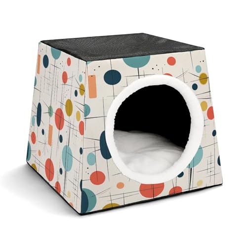 YKUDBN Gemütliches Kapsel-Haustiernest für kleine Katzen und Hunde, moderner Druck aus der Mitte des Jahrhunderts, tragbares Haustiernest, kleines Haustiernest, Kapsel-Design, Haustiernest, YKUDBN Gemütliches Kapsel-Haustiernest für kleine Katzen und Hunde, moderner Druck aus der Mitte des Jahrhunderts, tragbares Haustiernest, kleines Haustiernest, Kapsel-Design, Haustiernest, von YKUDBN