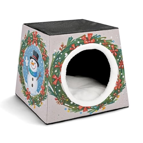 YKUDBN Gemütliches Kapsel-Haustiernest für kleine Katzen und Hunde, winkender Schneemann-Druck, tragbares Haustiernest, kleines Haustiernest, Kapsel-Design, Haustiernest, Kleintiernest YKUDBN Gemütliches Kapsel-Haustiernest für kleine Katzen und Hunde, winkender Schneemann-Druck, tragbares Haustiernest, kleines Haustiernest, Kapsel-Design, Haustiernest, Kleintiernest von YKUDBN