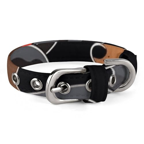 YKUDBN Niedliches Haustier-Halsband, "I Love My Dog Dackel-Aufdruck", verstellbares Hundehalsband, geeignet für kleine und mittelgroße Hunde YKUDBN Niedliches Haustier-Halsband, "I Love My Dog Dackel-Aufdruck", verstellbares Hundehalsband, geeignet für kleine und mittelgroße Hunde von YKUDBN