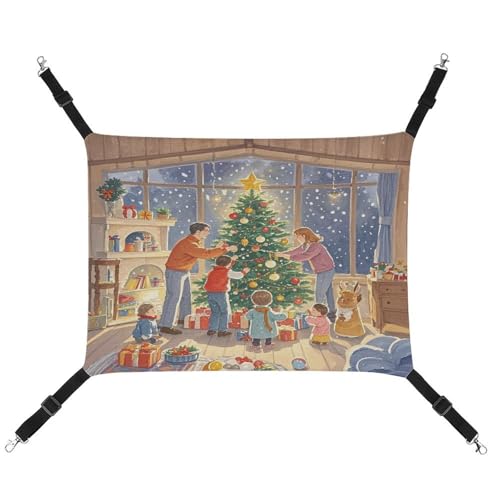 YKUDBN Tragbare Haustier-Hängematte aus Segeltuch, warmer Weihnachtsdruck, stilvolle Haustier-Hängematte, ideal für kleine Haustiere, atmungsaktiv, platzsparend und leicht zu reinigen YKUDBN Tragbare Haustier-Hängematte aus Segeltuch, warmer Weihnachtsdruck, stilvolle Haustier-Hängematte, ideal für kleine Haustiere, atmungsaktiv, platzsparend und leicht zu reinigen von YKUDBN