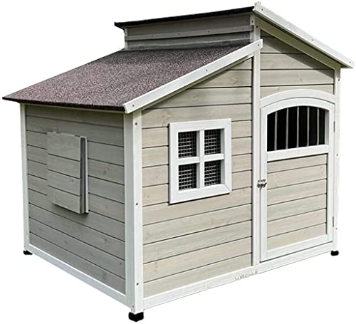 YLCH Hundehütte für den Außenbereich, für große Hunde, Massivholz, für den Außenbereich, regenfest, korrosionsbeständig, Hundehütte YLCH Hundehütte für den Außenbereich, für große Hunde, Massivholz, für den Außenbereich, regenfest, korrosionsbeständig, Hundehütte von YLCH