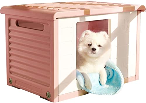 YLCH Pet House Outdoor Hund Indoor wasserdichte Hundehütte, abnehmbar und waschbar Kleintier Hundehaus (Größe: 60,5 x 42 x 40,5 cm) von YLCH