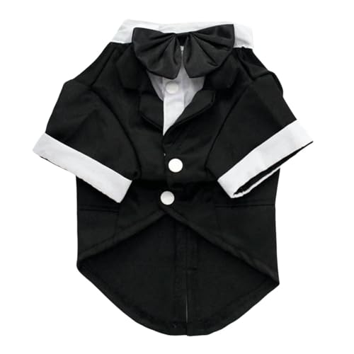 Sommer Hundekleidung Haustier Anzug Hochzeit Party Kostüm Hund Prinz Fliege Hemd Kleidung-Schwarz-XXL Sommer Hundekleidung Haustier Anzug Hochzeit Party Kostüm Hund Prinz Fliege Hemd Kleidung-Schwarz-XXL von YLCYDLYU