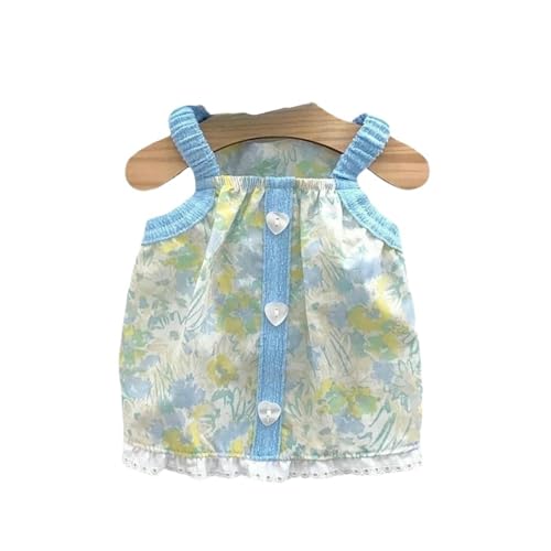 Sommer Hundekleidung Haustier Frühling/Sommer Blumengurt Weste Hund Katze Frische Blumen Kleid Sommer Dünne Katze Teddy Kleine Welpen Kleidung Hund Shirt-Blau-S Sommer Hundekleidung Haustier Frühling/Sommer Blumengurt Weste Hund Katze Frische Blumen Kleid Sommer Dünne Katze Teddy Kleine Welpen Kleidung Hund Shirt-Blau-S von YLCYDLYU
