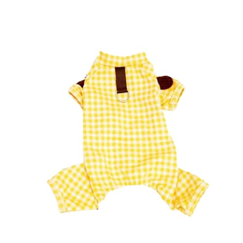Sommer Hundekleidung Haustier Hund Kleidung Plaid Shirt Pullover Nette Einfarbig Kleidung-Gelb_a-XXL Sommer Hundekleidung Haustier Hund Kleidung Plaid Shirt Pullover Nette Einfarbig Kleidung-Gelb_a-XXL von YLCYDLYU