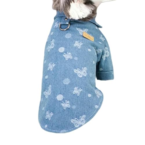 Sommer Hundekleidung Hunde-Jeanshemd, Modische Kleidung, Weste Mit Bären-Print-Hellblau-L Sommer Hundekleidung Hunde-Jeanshemd, Modische Kleidung, Weste Mit Bären-Print-Hellblau-L von YLCYDLYU