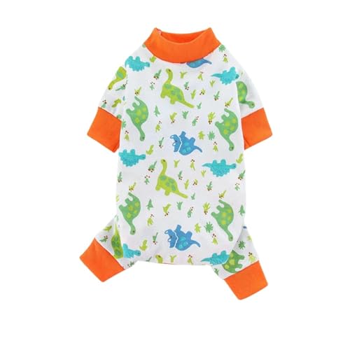 Sommer Hundekleidung Hunde-Onesie, Weicher Pyjama Für Haustiere, Niedlicher Bedruckter Onesie, Overalls, Kleidung-Orange2-S Sommer Hundekleidung Hunde-Onesie, Weicher Pyjama Für Haustiere, Niedlicher Bedruckter Onesie, Overalls, Kleidung-Orange2-S von YLCYDLYU