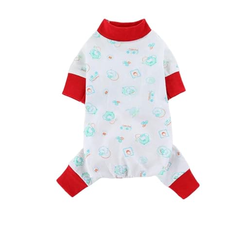 Sommer Hundekleidung Hunde-Onesie, Weicher Pyjama Für Haustiere, Niedlicher Bedruckter Onesie, Overalls, Kleidung-Rot-L Sommer Hundekleidung Hunde-Onesie, Weicher Pyjama Für Haustiere, Niedlicher Bedruckter Onesie, Overalls, Kleidung-Rot-L von YLCYDLYU