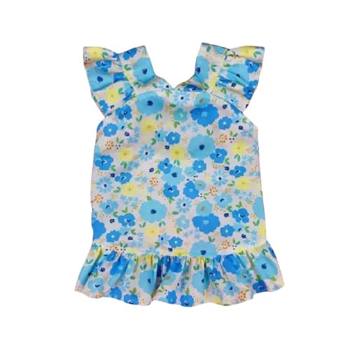 Sommer Hundekleidung Mittlere Und Große Hunde Blumenrock Frühling Und Sommer Atmungsaktive Hundekleidung Weiche Haustierkleidung-Blau-4XL Sommer Hundekleidung Mittlere Und Große Hunde Blumenrock Frühling Und Sommer Atmungsaktive Hundekleidung Weiche Haustierkleidung-Blau-4XL von YLCYDLYU