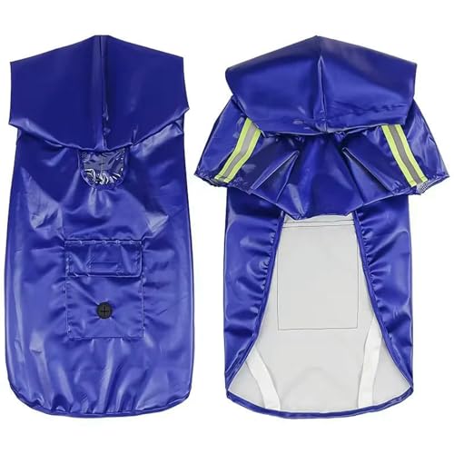 Sommer Hundekleidung Reflektierender Haustier-Regenmantel, Hundekleidung, Wasserdichter Umhang Für Den Außenbereich-Blau-4XL Sommer Hundekleidung Reflektierender Haustier-Regenmantel, Hundekleidung, Wasserdichter Umhang Für Den Außenbereich-Blau-4XL von YLCYDLYU