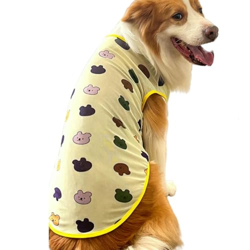 Sommer Hundekleidung Sommer Hund Niedlich Gedruckt Atmungsaktive Dünne Mode Weste Kleidung-Gelb-XXXL Sommer Hundekleidung Sommer Hund Niedlich Gedruckt Atmungsaktive Dünne Mode Weste Kleidung-Gelb-XXXL von YLCYDLYU