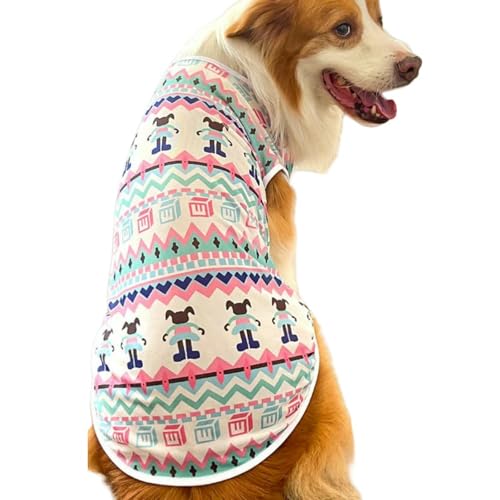 Sommer Hundekleidung Sommer Hund Niedlich Gedruckt Atmungsaktive Dünne Mode Weste Kleidung-Rosa-4XL Sommer Hundekleidung Sommer Hund Niedlich Gedruckt Atmungsaktive Dünne Mode Weste Kleidung-Rosa-4XL von YLCYDLYU