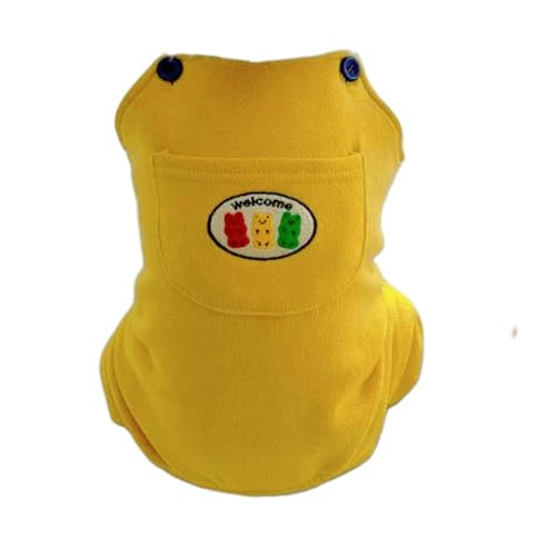 Sommer Hundekleidung Sommer-Hundekleidung, Süßer Einteiler Für Haustiere, Colorblock, Lässige Jacke-Gelb-S Sommer Hundekleidung Sommer-Hundekleidung, Süßer Einteiler Für Haustiere, Colorblock, Lässige Jacke-Gelb-S von YLCYDLYU