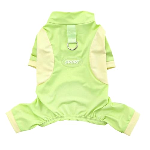 Sommer Hundekleidung Sommer-Hundepyjamas Weiches Polyester Atmungsaktives Mesh Kleidung Haustier Onesie T-Shirt-Grün-XXL Sommer Hundekleidung Sommer-Hundepyjamas Weiches Polyester Atmungsaktives Mesh Kleidung Haustier Onesie T-Shirt-Grün-XXL von YLCYDLYU
