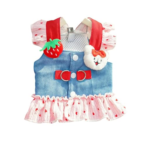Sommer Hundekleidung Sommer Jeansrock Hosenträger Leine Anzug Weste Rock Süßes Hundekleid-Rosa-XL Sommer Hundekleidung Sommer Jeansrock Hosenträger Leine Anzug Weste Rock Süßes Hundekleid-Rosa-XL von YLCYDLYU