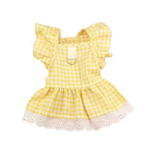Sommer Hundekleidung Sommer Süße Haustier Kleidung Spitze Hund Kleid Kostüm-Gelb-S Sommer Hundekleidung Sommer Süße Haustier Kleidung Spitze Hund Kleid Kostüm-Gelb-S von YLCYDLYU