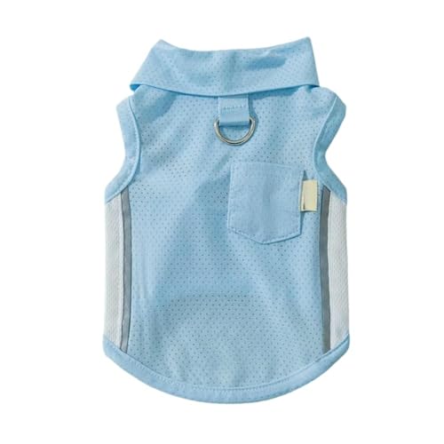 Sommer Hundekleidung Sommer Welpenkleidung Dünne Weste Mit Leine-Blau-L Sommer Hundekleidung Sommer Welpenkleidung Dünne Weste Mit Leine-Blau-L von YLCYDLYU