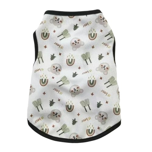 Sommer Hundekleidung Süßes Haustier-Hundekleidung, Atmungsaktives Weste-T-Shirt-Weiß-M Sommer Hundekleidung Süßes Haustier-Hundekleidung, Atmungsaktives Weste-T-Shirt-Weiß-M von YLCYDLYU